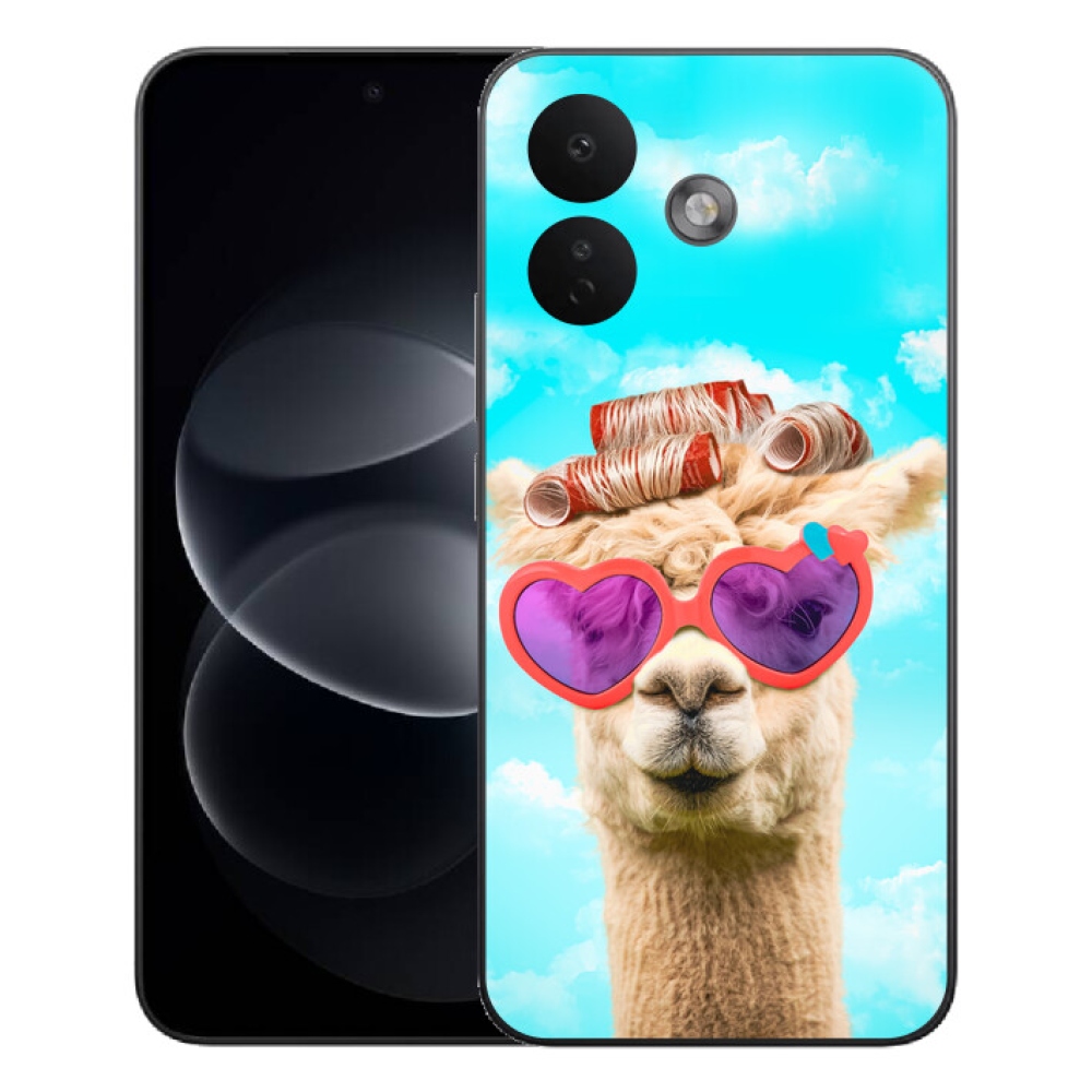 Gelový kryt mmCase na Xiaomi Redmi Note 17 Pro 5G - lama s brýlemi