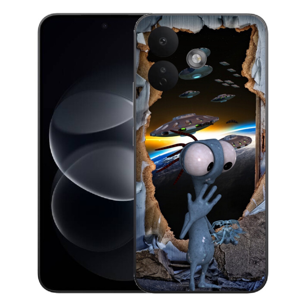 Gelový kryt mmCase na Xiaomi Redmi Note 17 Pro 5G - mimozemšťan
