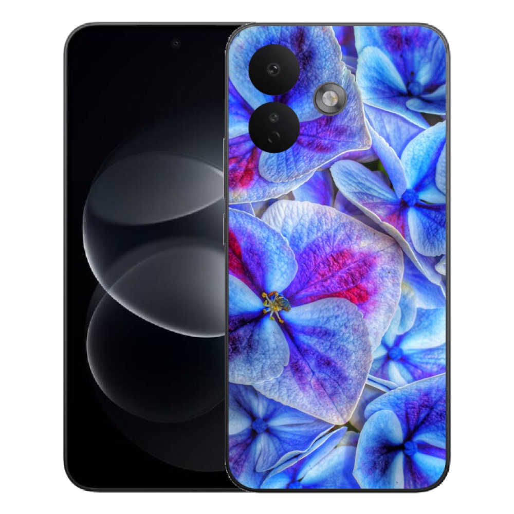 Gelový kryt mmCase na Xiaomi Redmi Note 17 Pro 5G - modré květy 1