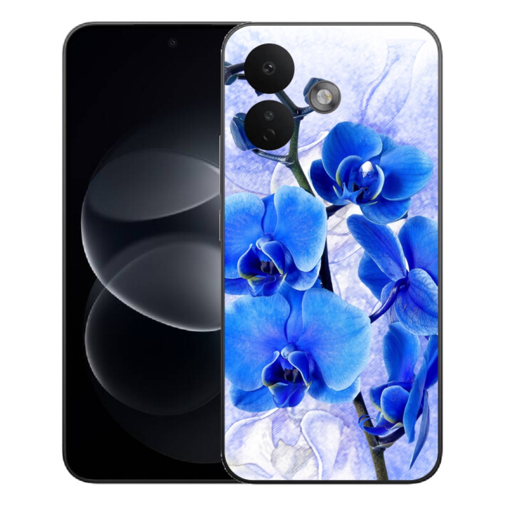 Gelový kryt mmCase na Xiaomi Redmi Note 17 Pro 5G - modré květy