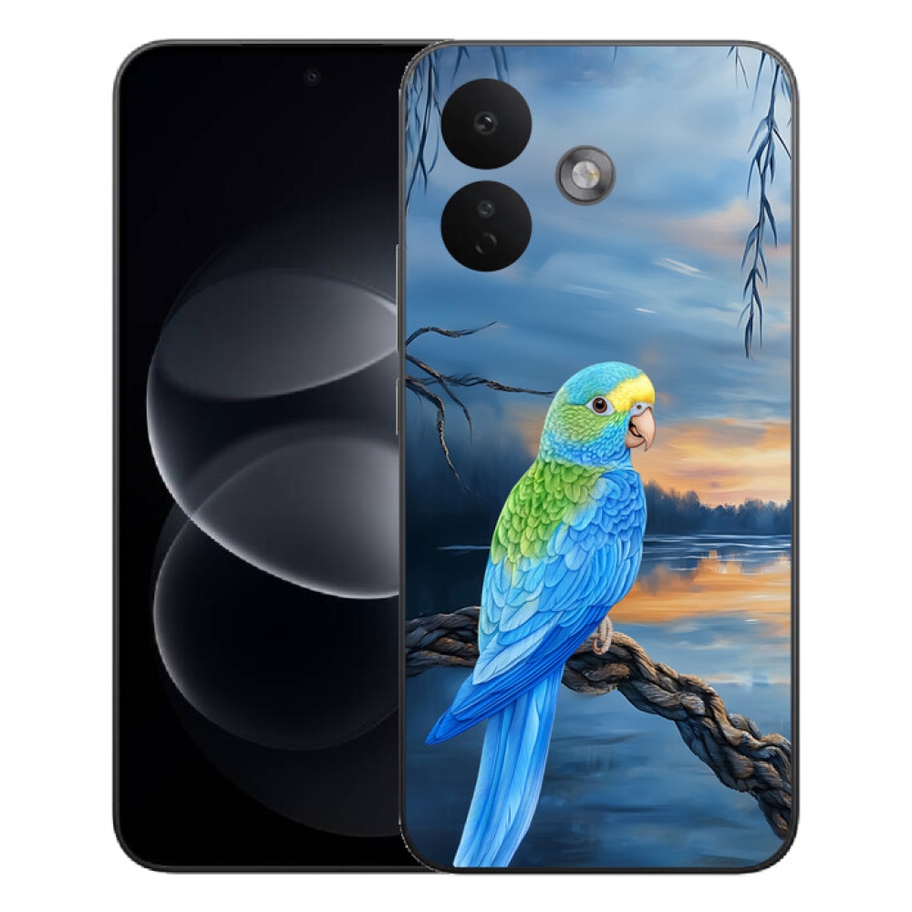 Gelový kryt mmCase na Xiaomi Redmi Note 17 Pro 5G - modrý papoušek