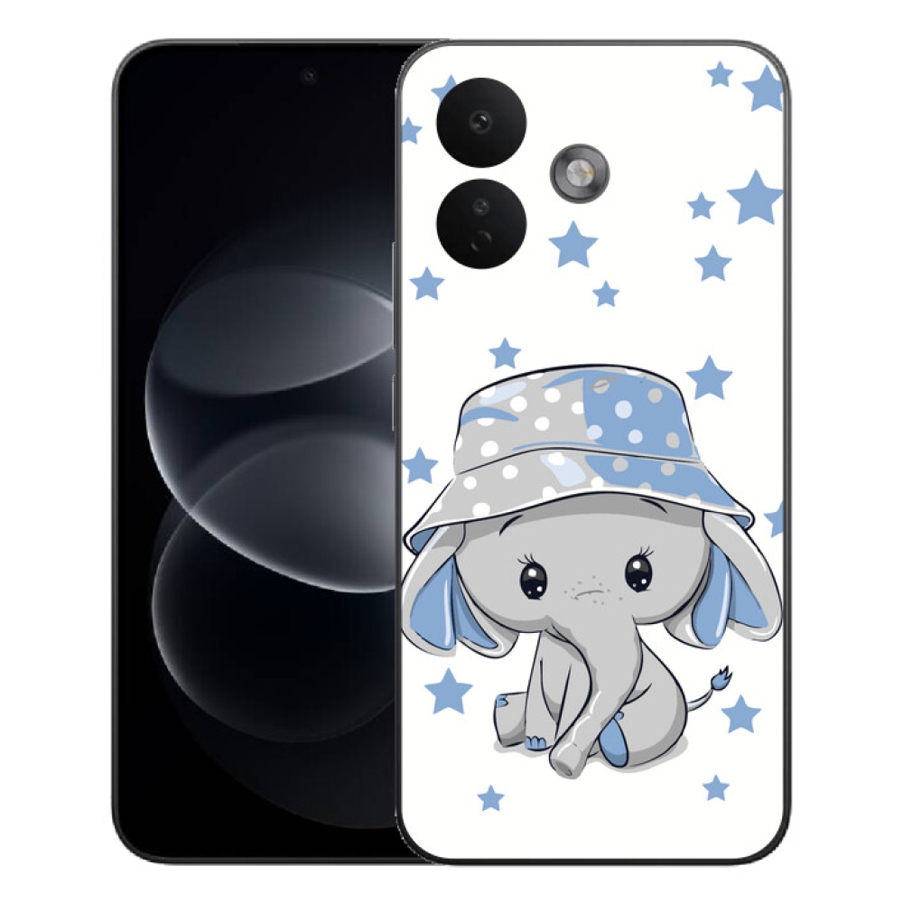 Gelový kryt mmCase na Xiaomi Redmi Note 17 Pro 5G - modrý slon