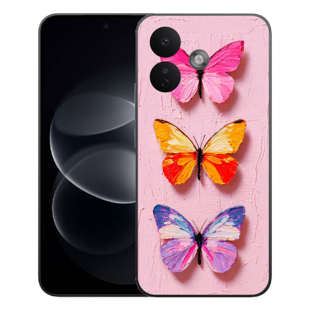 Gelový kryt mmCase na Xiaomi Redmi Note 17 Pro 5G - motýlí trojice