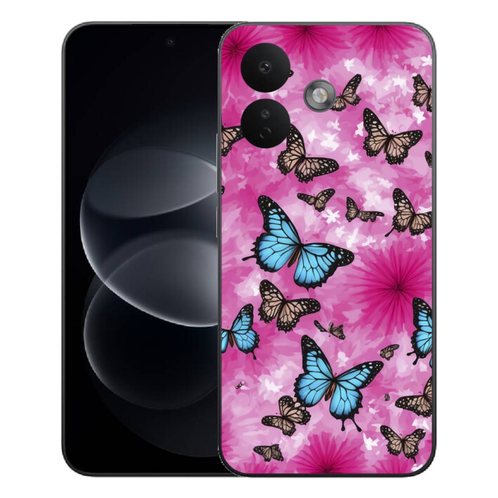 Gelový kryt mmCase na Xiaomi Redmi Note 17 Pro 5G - motýlí zahrada