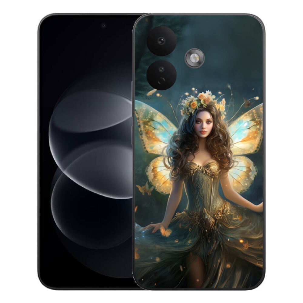 Gelový kryt mmCase na Xiaomi Redmi Note 17 Pro 5G - motýlí žena
