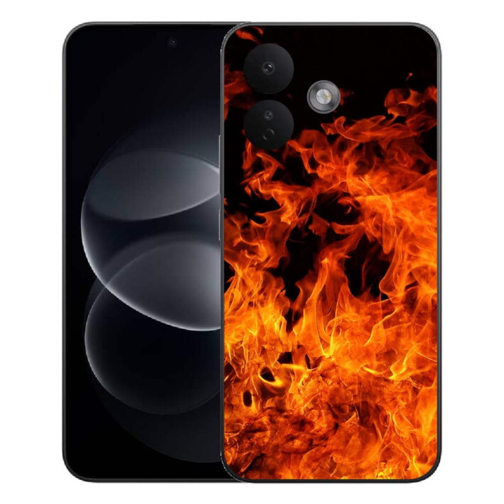 Gelový kryt mmCase na Xiaomi Redmi Note 17 Pro 5G - muzikant a oheň