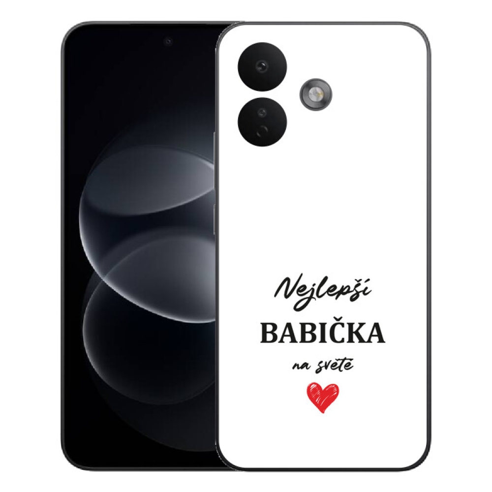 Gelový kryt mmCase na Xiaomi Redmi Note 17 Pro 5G - nejlepší babička 1 bílé pozadí