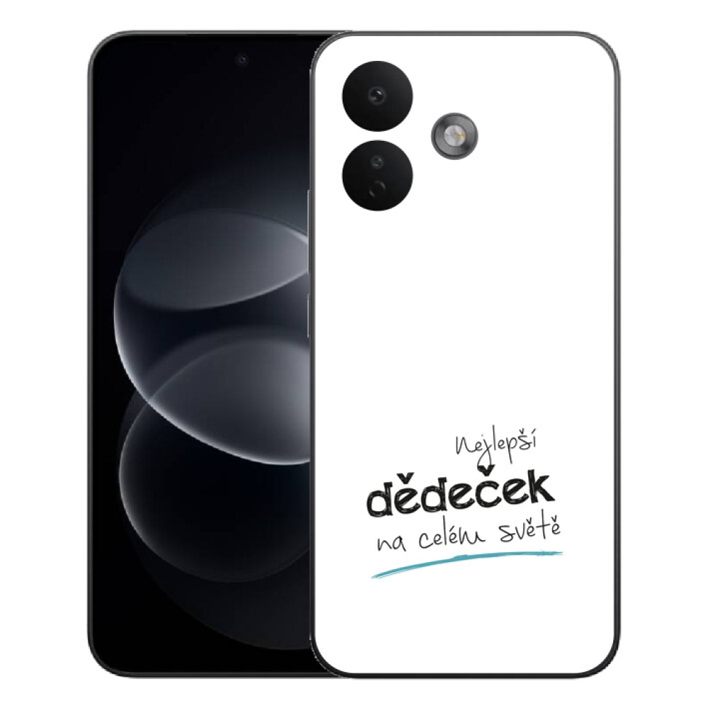 Gelový kryt mmCase na Xiaomi Redmi Note 17 Pro 5G - nejlepší dědeček 3 bílé pozadí