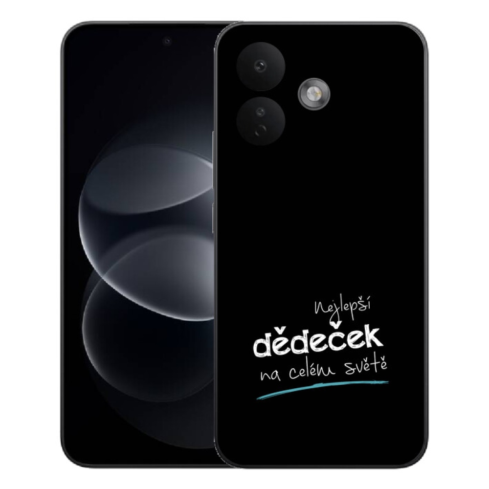 Gelový kryt mmCase na Xiaomi Redmi Note 17 Pro 5G - nejlepší dědeček 3 černé pozadí