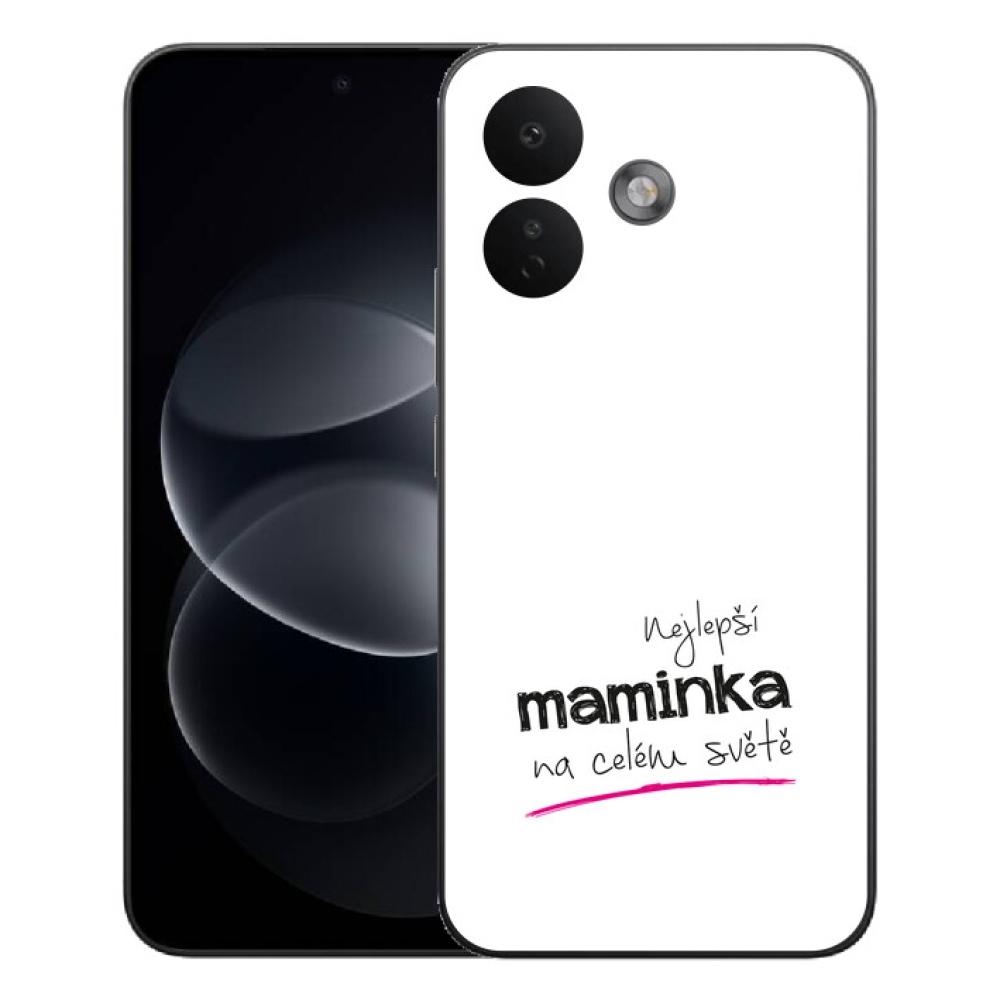 Gelový kryt mmCase na Xiaomi Redmi Note 17 Pro 5G - nejlepší maminka 4 bílé pozadí