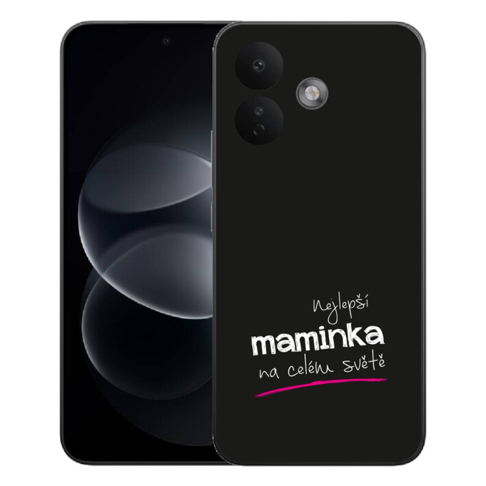 Gelový kryt mmCase na Xiaomi Redmi Note 17 Pro 5G - nejlepší maminka 4 černé pozadí