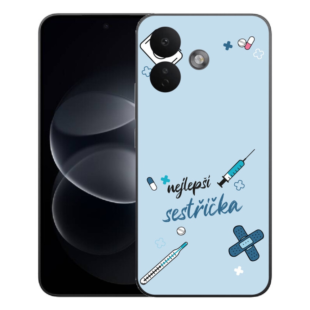 Gelový kryt mmCase na Xiaomi Redmi Note 17 Pro 5G - nejlepší sestřička modré pozadí
