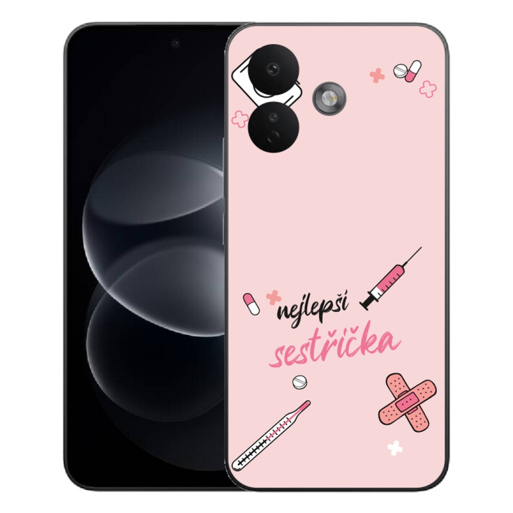 Gelový kryt mmCase na Xiaomi Redmi Note 17 Pro 5G - nejlepší sestřička růžové pozadí