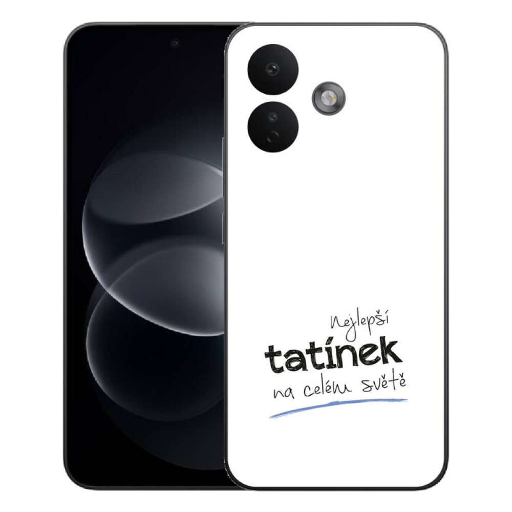 Gelový kryt mmCase na Xiaomi Redmi Note 17 Pro 5G - nejlepší tatínek 4 bílé pozadí