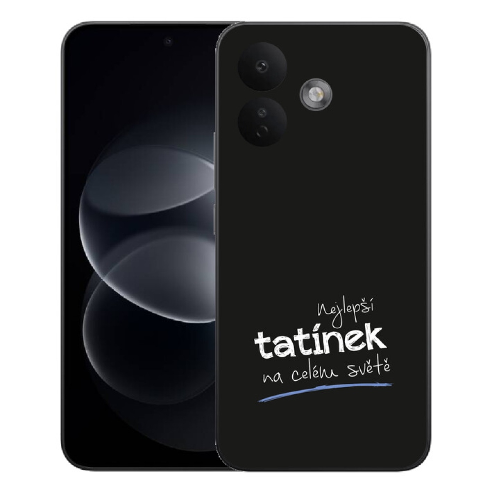 Gelový kryt mmCase na Xiaomi Redmi Note 17 Pro 5G - nejlepší tatínek 4 černé pozadí