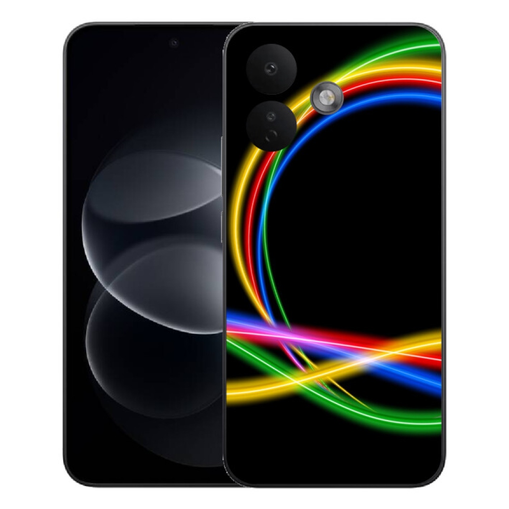 Gelový kryt mmCase na Xiaomi Redmi Note 17 Pro 5G - neonové kruhy