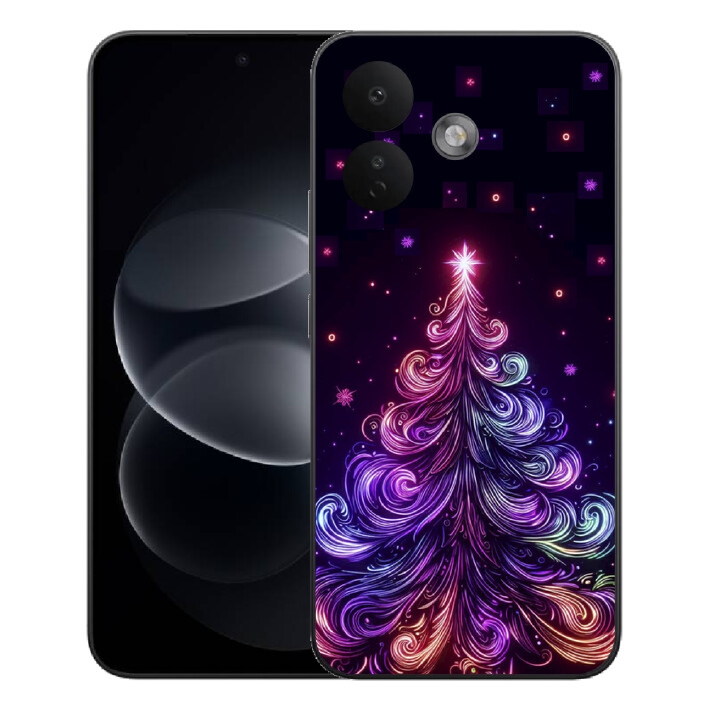 Gelový kryt mmCase na Xiaomi Redmi Note 17 Pro 5G - neonový vánoční stromek 1