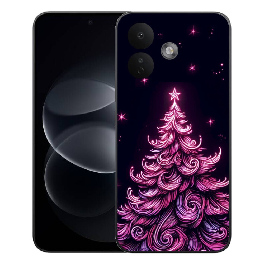 Gelový kryt mmCase na Xiaomi Redmi Note 17 Pro 5G - neonový vánoční stromek 2