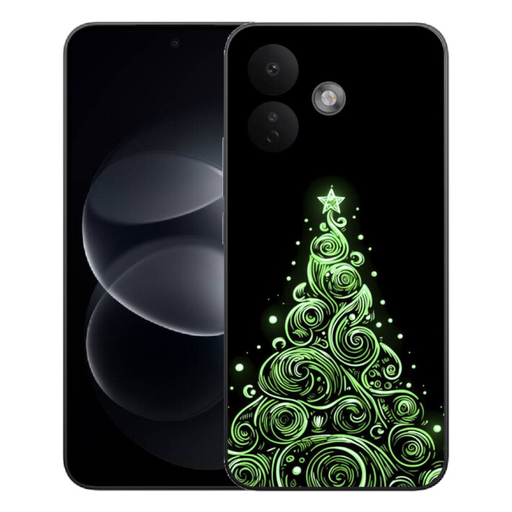 Gelový kryt mmCase na Xiaomi Redmi Note 17 Pro 5G - neonový vánoční stromek 3