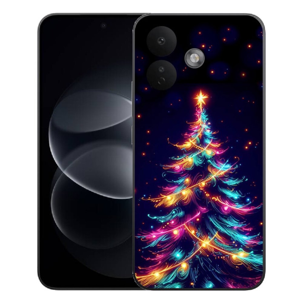 Gelový kryt mmCase na Xiaomi Redmi Note 17 Pro 5G - neonový vánoční stromek