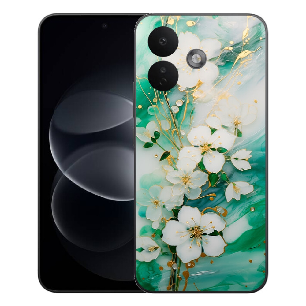 Gelový kryt mmCase na Xiaomi Redmi Note 17 Pro 5G - něžné květy