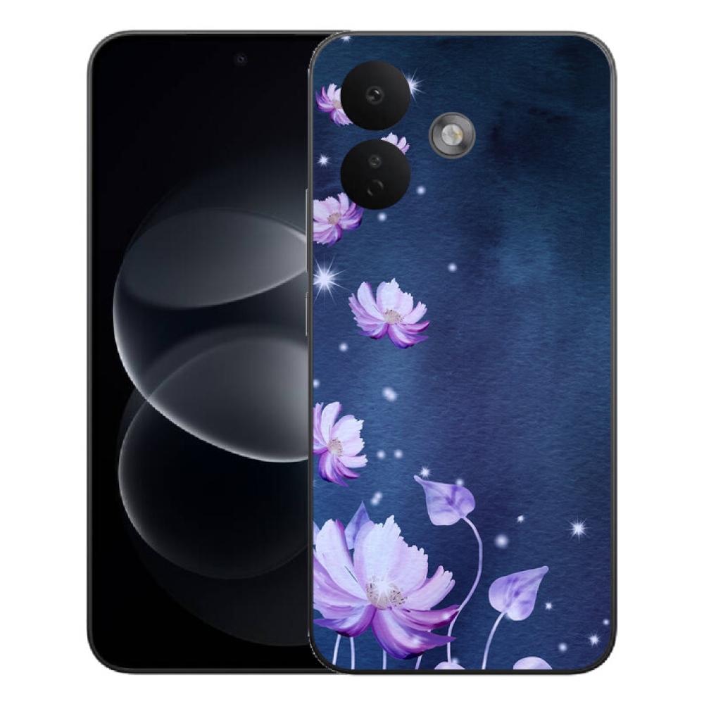 Gelový kryt mmCase na Xiaomi Redmi Note 17 Pro 5G - padající květy