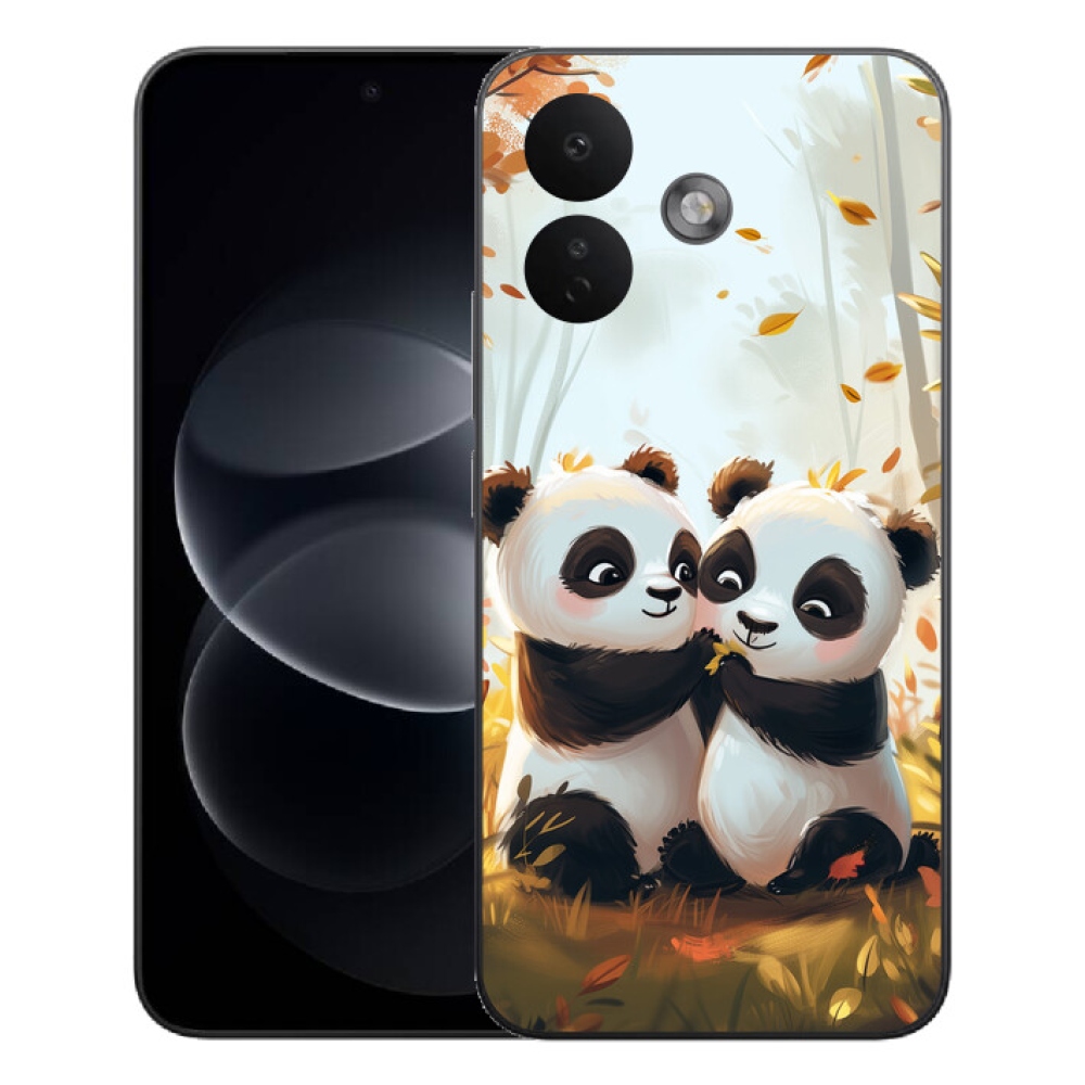 Gelový kryt mmCase na Xiaomi Redmi Note 17 Pro 5G - pandy