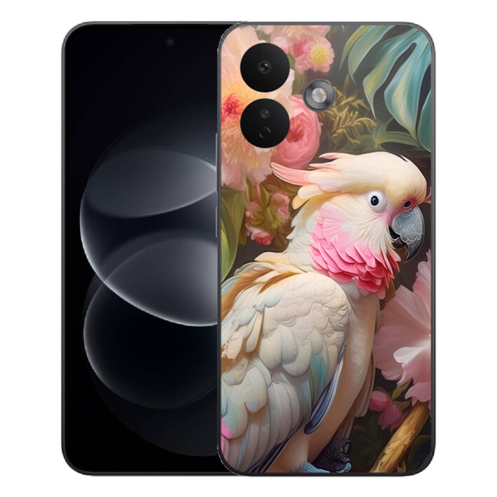 Gelový kryt mmCase na Xiaomi Redmi Note 17 Pro 5G - papoušek kakadu růžový 2