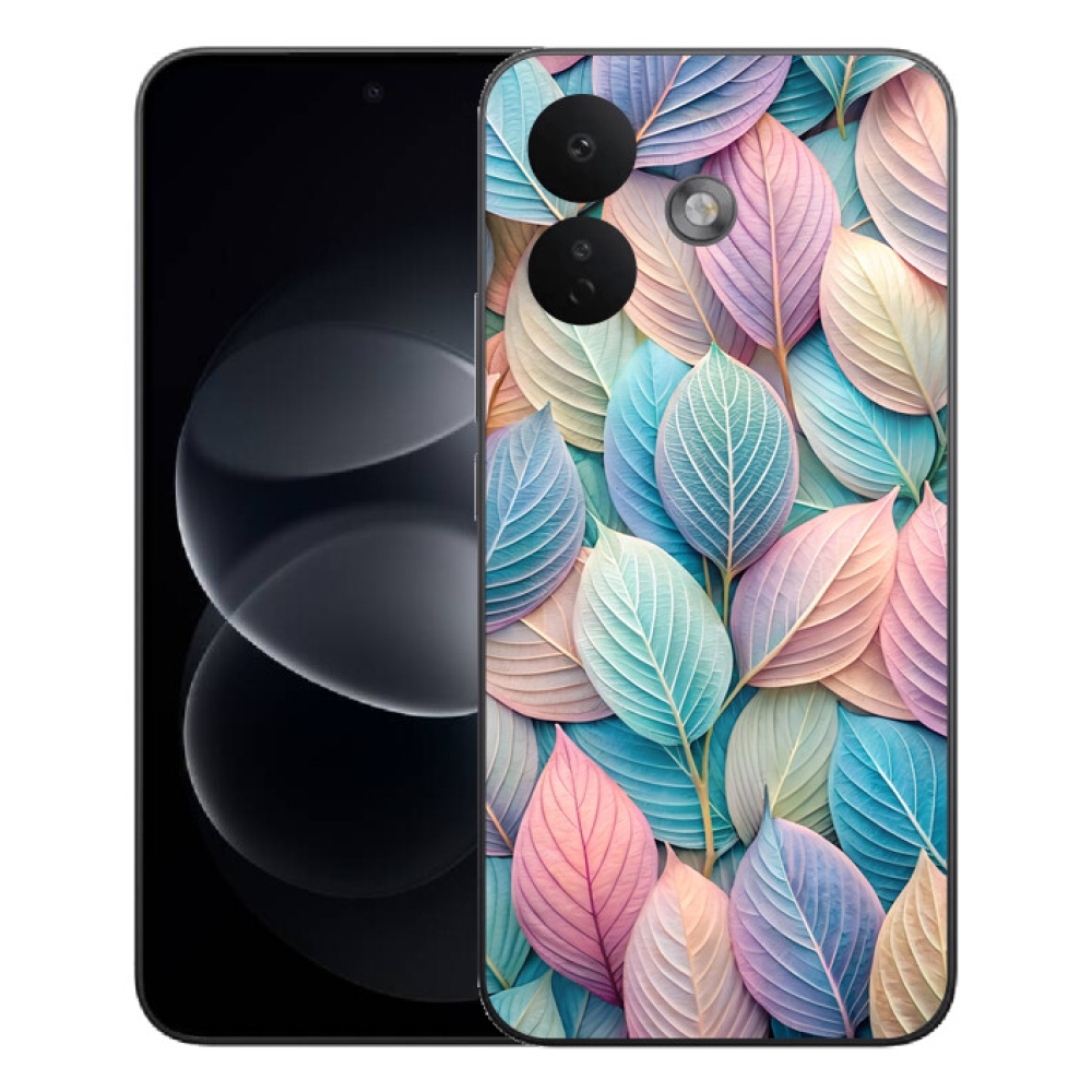 Gelový kryt mmCase na Xiaomi Redmi Note 17 Pro 5G - pastelové listy
