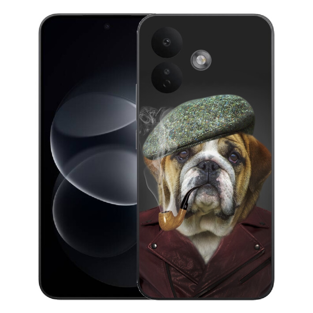 Gelový kryt mmCase na Xiaomi Redmi Note 17 Pro 5G - pes s fajfkou