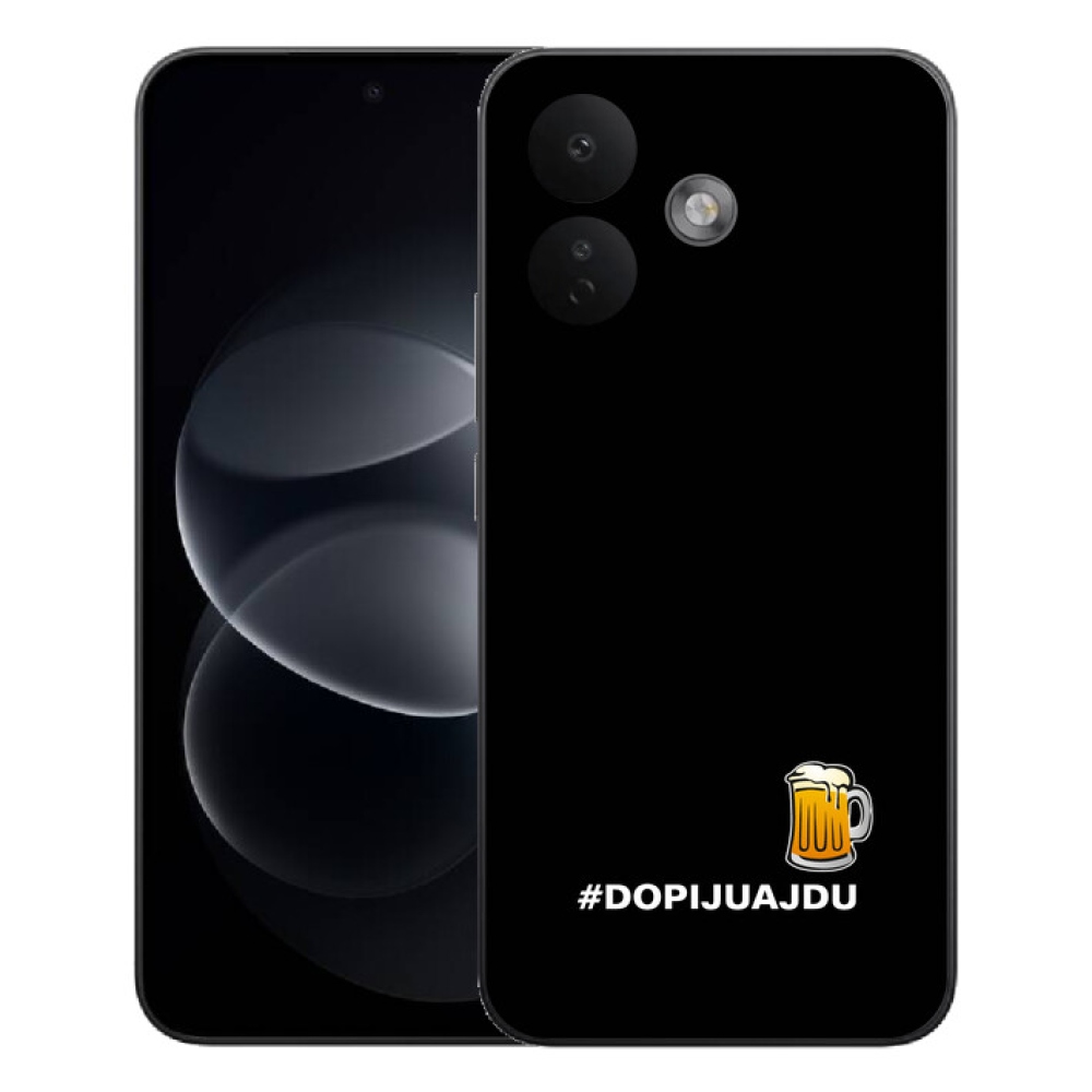 Gelový kryt mmCase na Xiaomi Redmi Note 17 Pro 5G - pivní motiv 1 černé pozadí