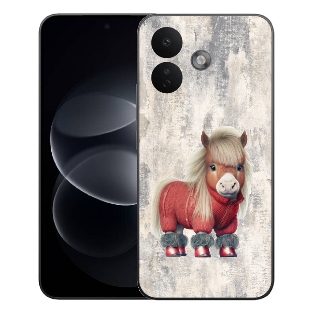 Gelový kryt mmCase na Xiaomi Redmi Note 17 Pro 5G - poník ve svetru