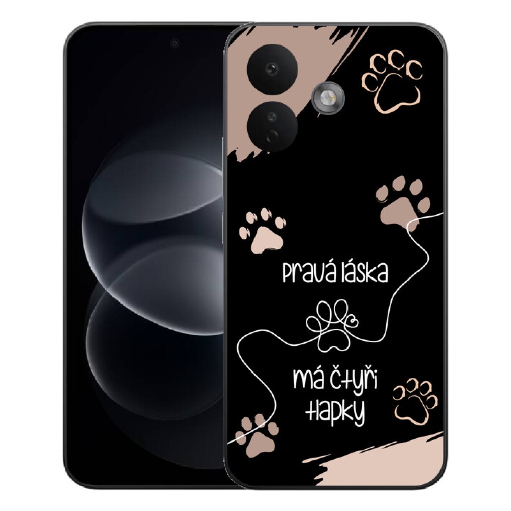Gelový kryt mmCase na Xiaomi Redmi Note 17 Pro 5G - psí motiv 1 černé pozadí