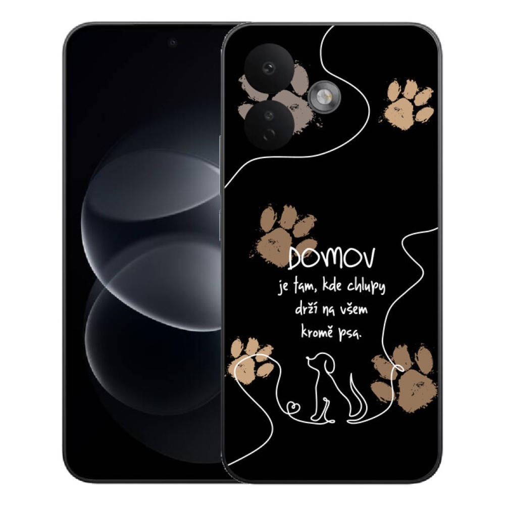 Gelový kryt mmCase na Xiaomi Redmi Note 17 Pro 5G - psí motiv černé pozadí