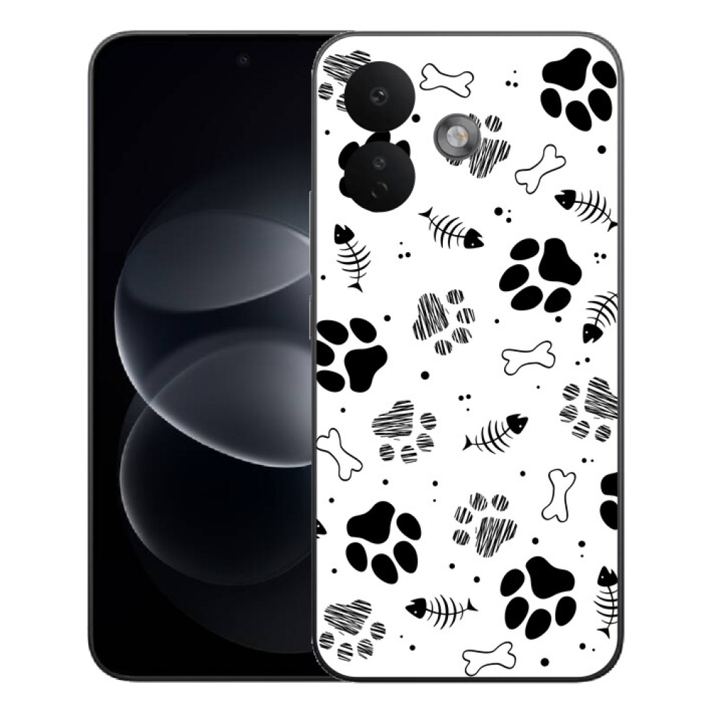 Gelový kryt mmCase na Xiaomi Redmi Note 17 Pro 5G - psí tlapky 1