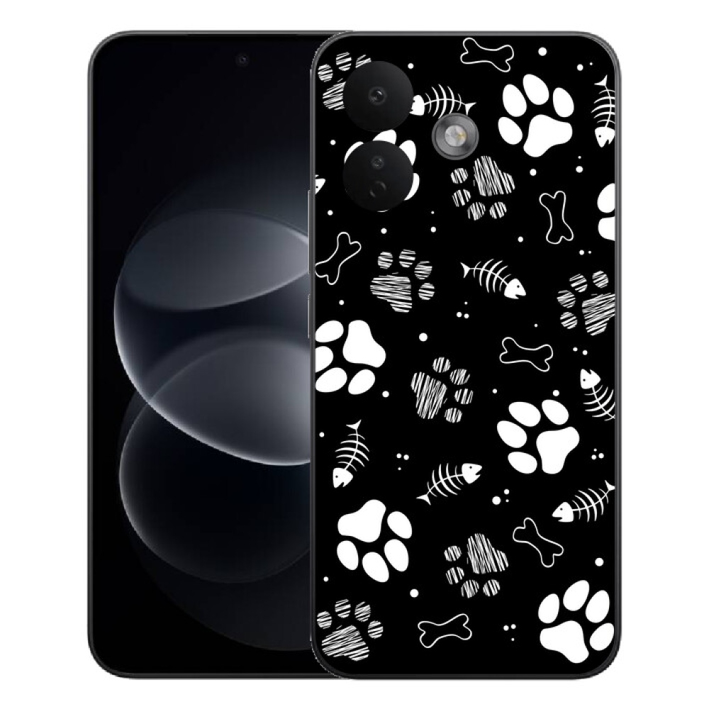 Gelový kryt mmCase na Xiaomi Redmi Note 17 Pro 5G - psí tlapky