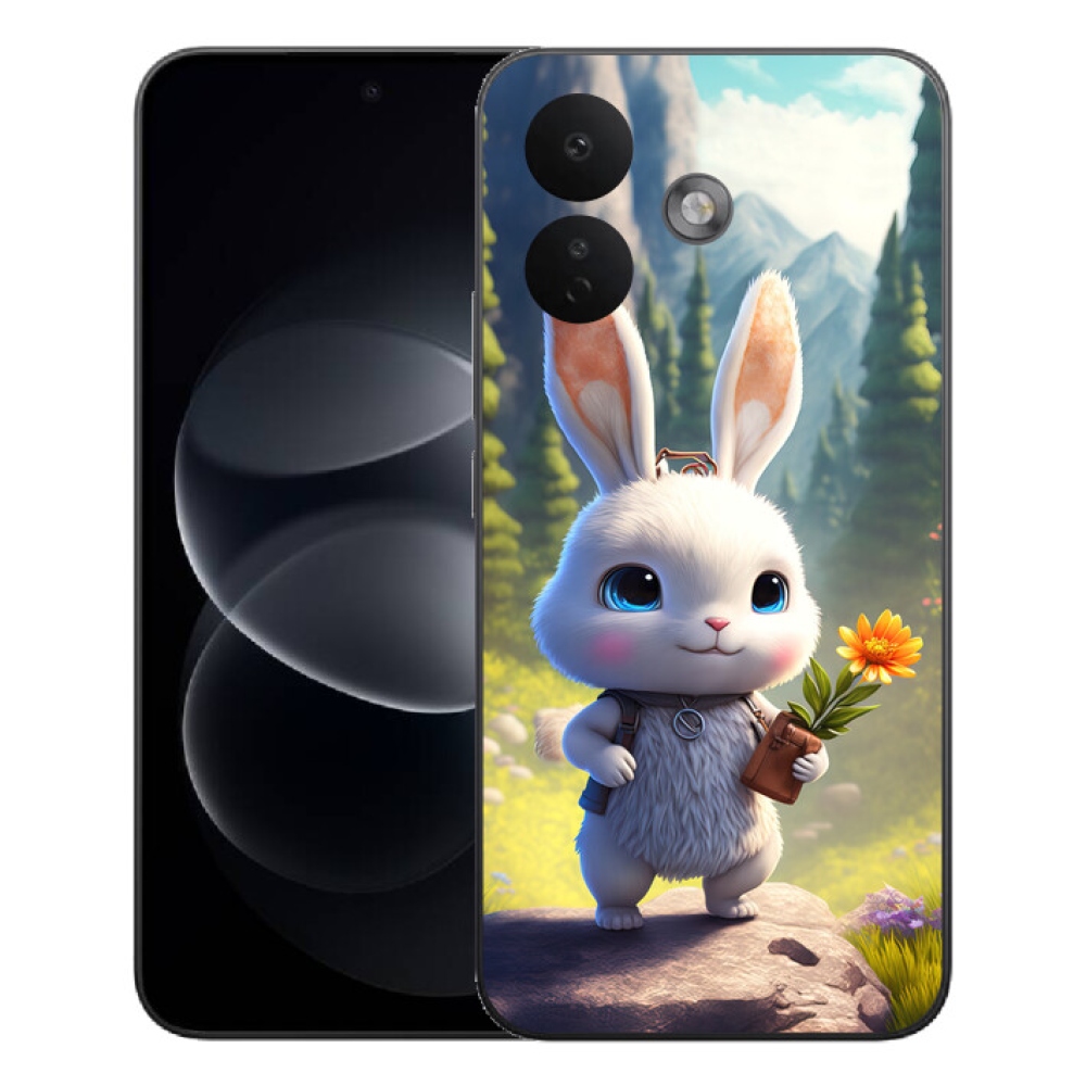Gelový kryt mmCase na Xiaomi Redmi Note 17 Pro 5G - roztomilý králíček