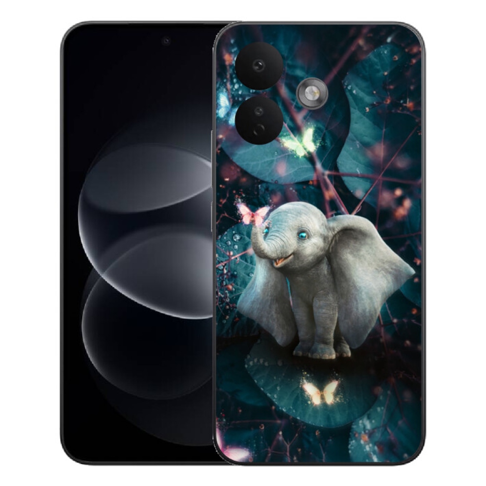 Gelový kryt mmCase na Xiaomi Redmi Note 17 Pro 5G - roztomilý slon