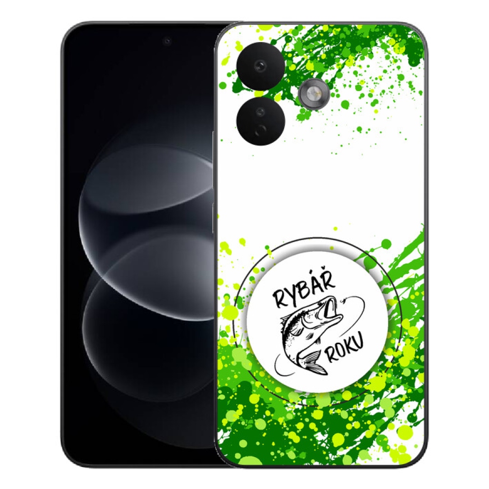 Gelový kryt mmCase na Xiaomi Redmi Note 17 Pro 5G - rybář roku bílé pozadí