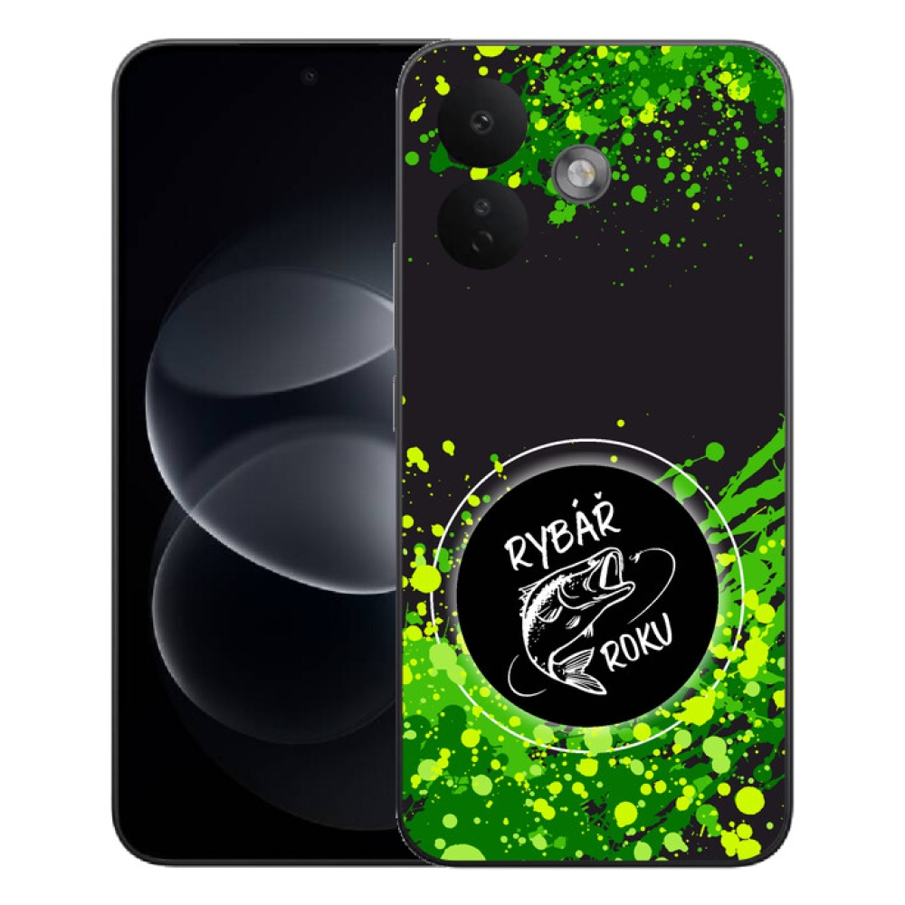 Gelový kryt mmCase na Xiaomi Redmi Note 17 Pro 5G - rybář roku černé pozadí