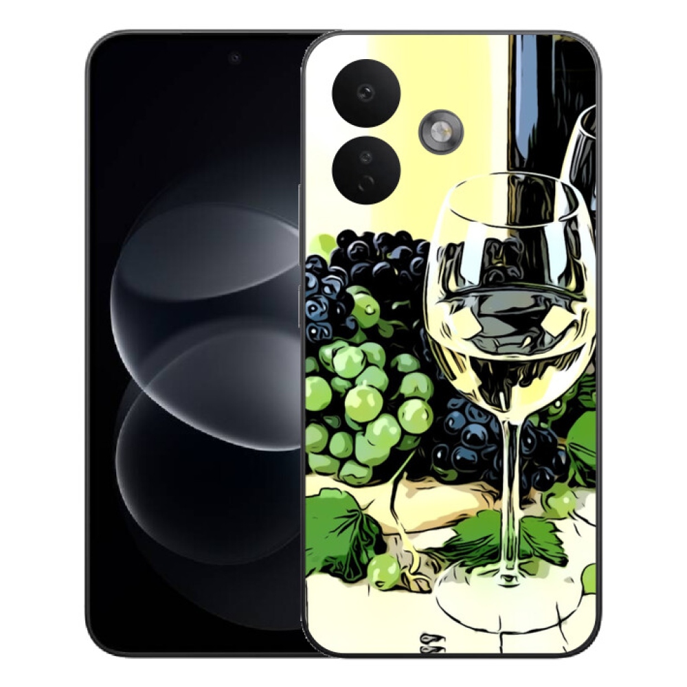 Gelový kryt mmCase na Xiaomi Redmi Note 17 Pro 5G - sklenka vína