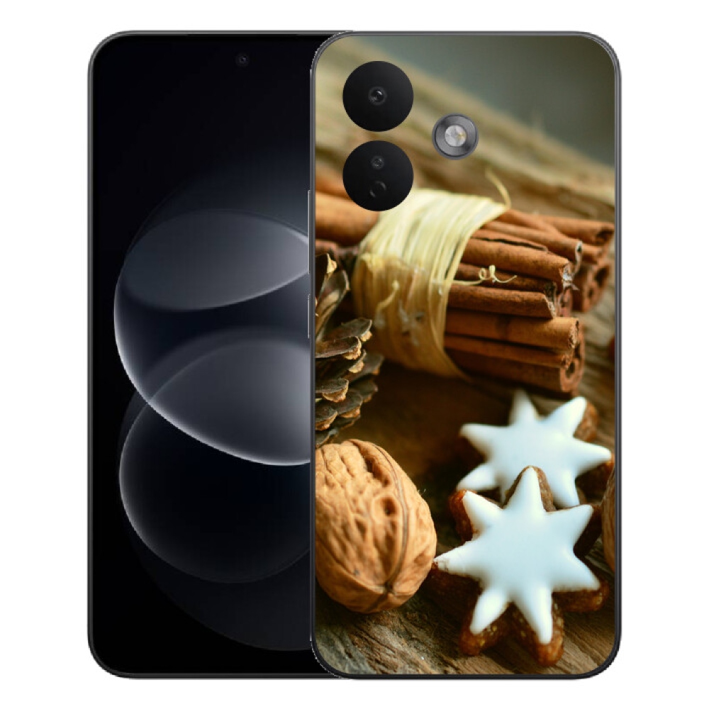 Gelový kryt mmCase na Xiaomi Redmi Note 17 Pro 5G - skořice a perníčky