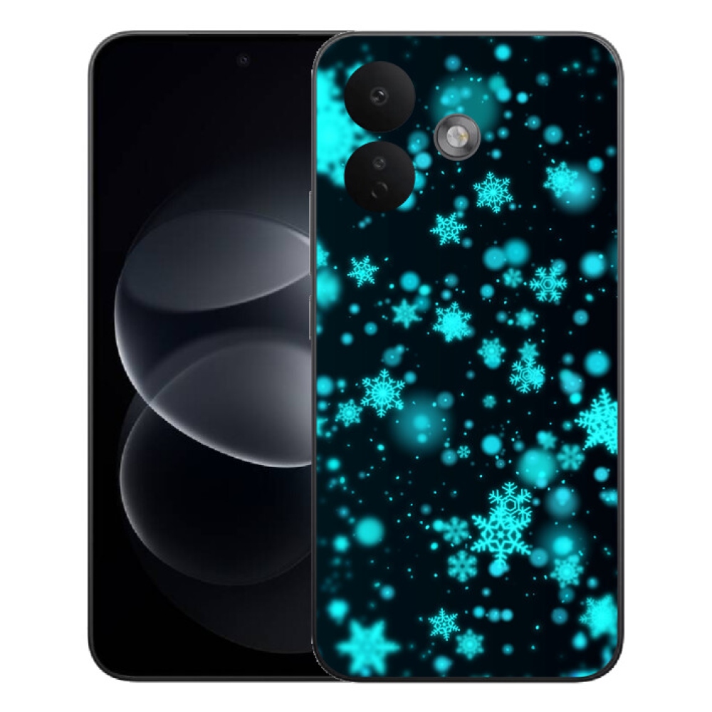 Gelový kryt mmCase na Xiaomi Redmi Note 17 Pro 5G - sněhové vločky 1