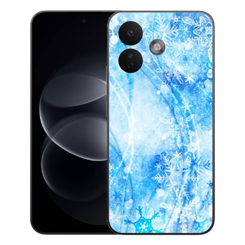 Gelový kryt mmCase na Xiaomi Redmi Note 17 Pro 5G - sněhové vločky