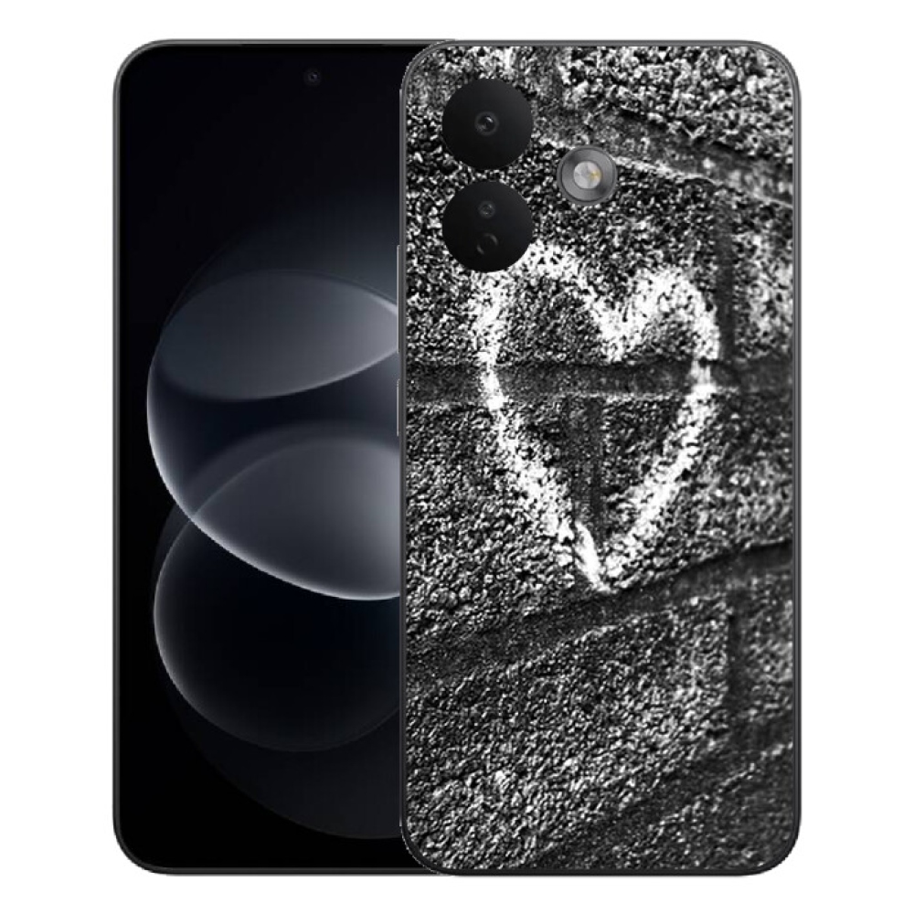 Gelový kryt mmCase na Xiaomi Redmi Note 17 Pro 5G - srdce na zdi