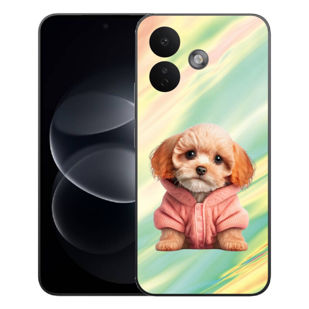 Gelový kryt mmCase na Xiaomi Redmi Note 17 Pro 5G - štěně ve svetru