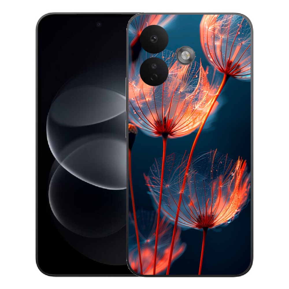 Gelový kryt mmCase na Xiaomi Redmi Note 17 Pro 5G - světélkující chmýří