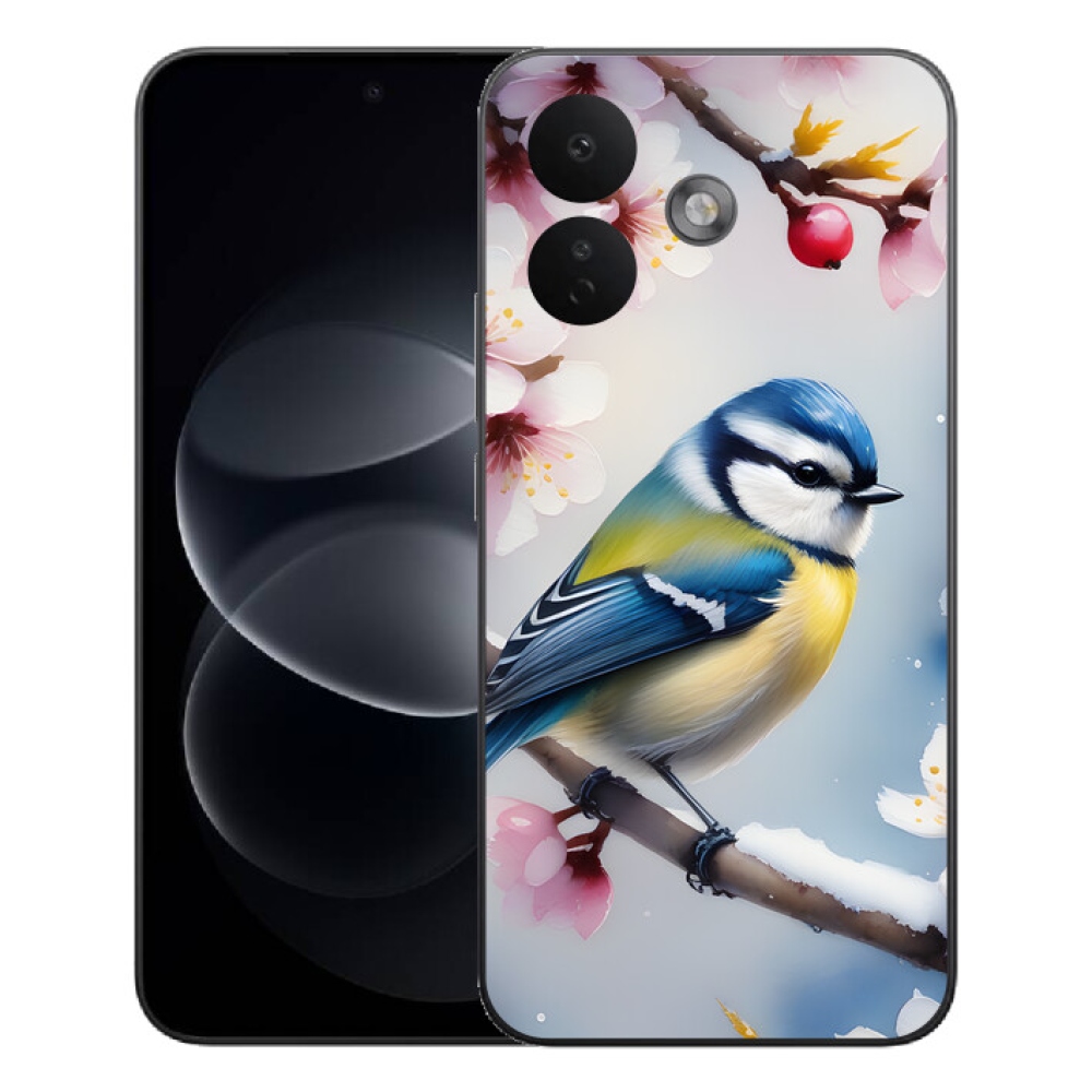 Gelový kryt mmCase na Xiaomi Redmi Note 17 Pro 5G - sýkorka