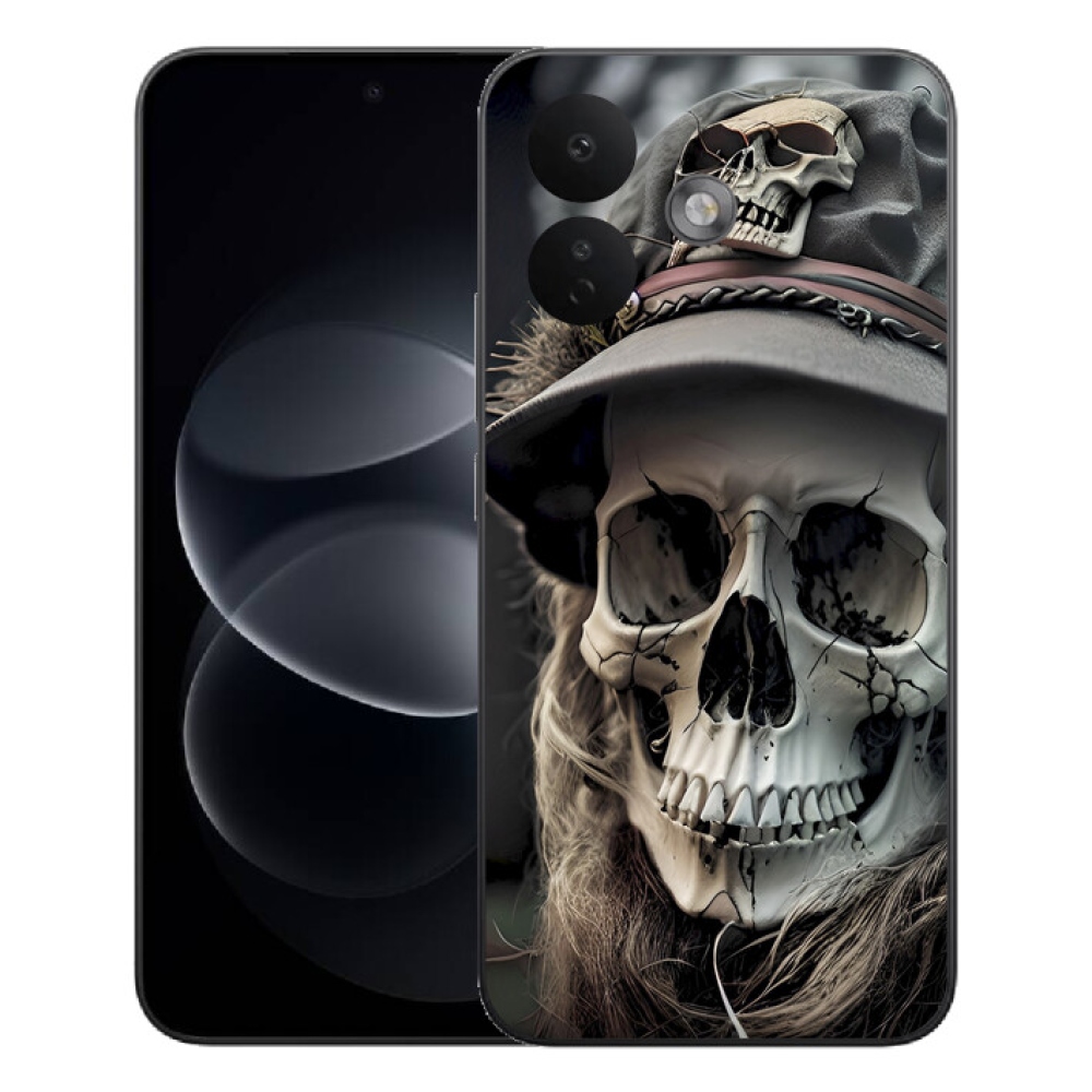 Gelový kryt mmCase na Xiaomi Redmi Note 17 Pro 5G - temná lebka