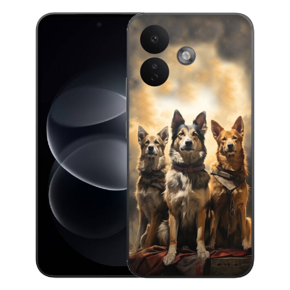 Gelový kryt mmCase na Xiaomi Redmi Note 17 Pro 5G - tři psi